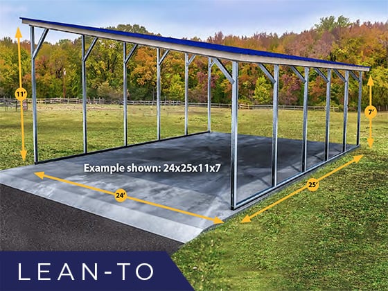 Lean To Single Slope Carports In Mobile AL